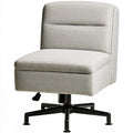Poltrona ergonomica da ufficio con rivestimento in tessuto, colore grigio chiaro