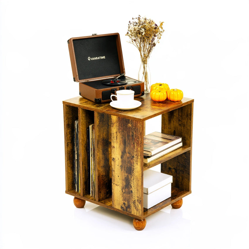 Mobile TV con ripiani in legno ingegnerizzato, colore marrone
