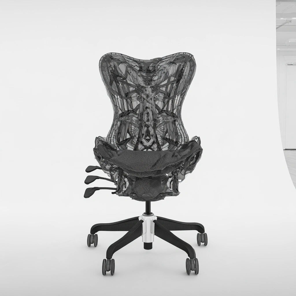 Poltrona ergonomica da ufficio, colore bianco