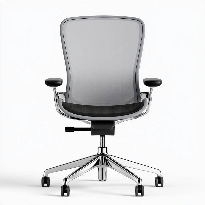 Sedia da ufficio in rete traspirante, colore grigio