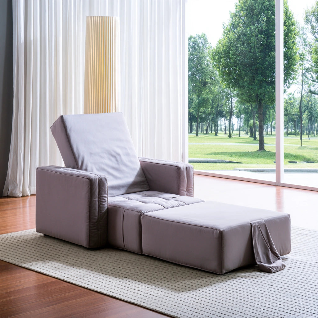 Sedia imbottita, colore grigio chiaro